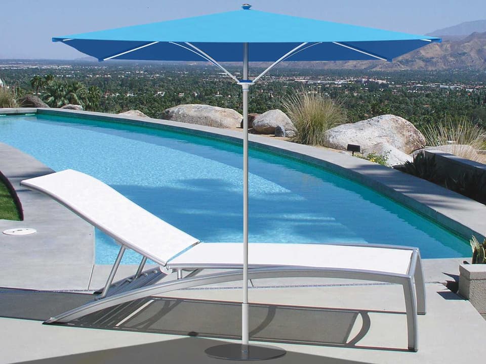 Trace 6 Foot Aluminum Square Outdoor Patio Umbrella