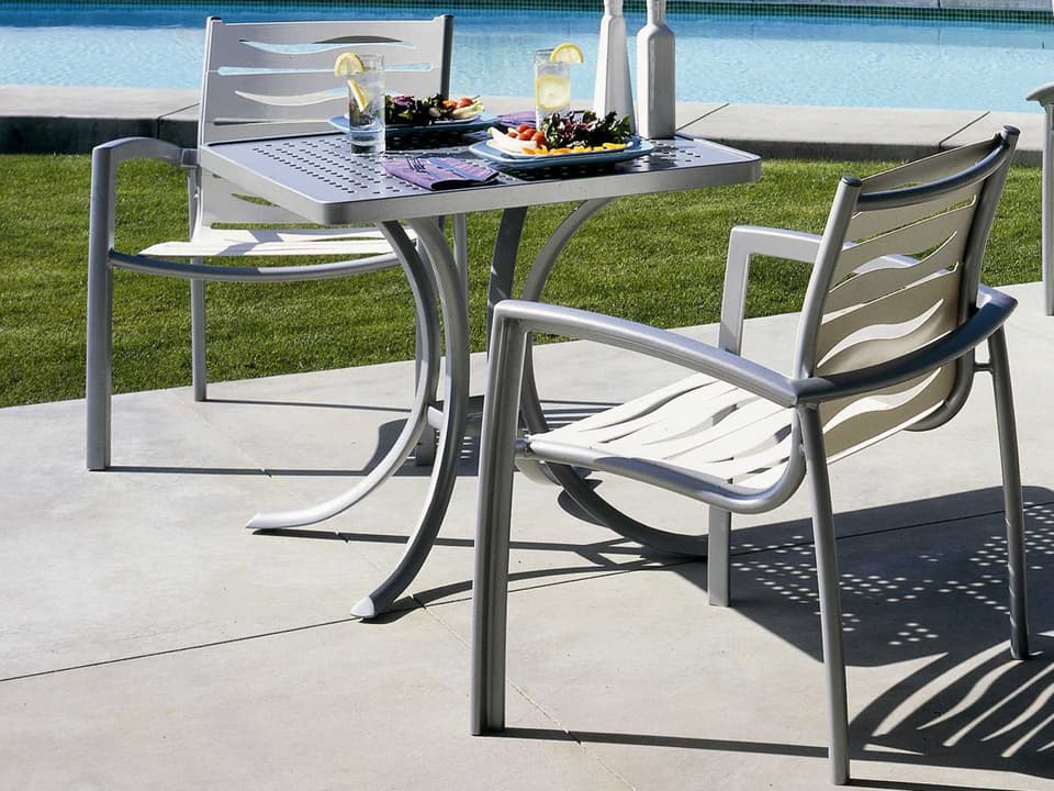 South Beach Wave Aluminum Outdoor Dining Set