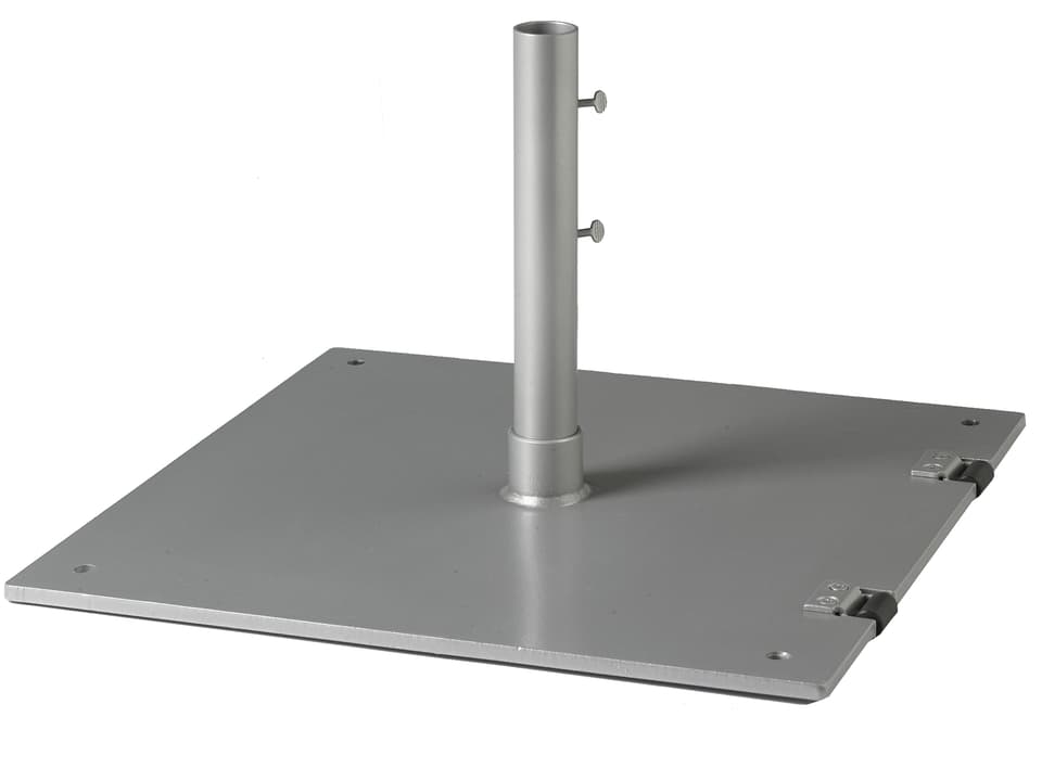 24-Inch Square Steel Plate Umbrella Base with Wheels