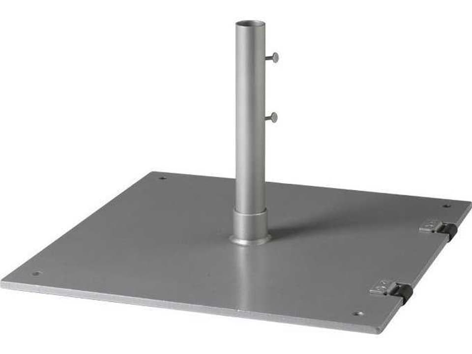24-Inch Square Steel Plate Umbrella Base with Wheels