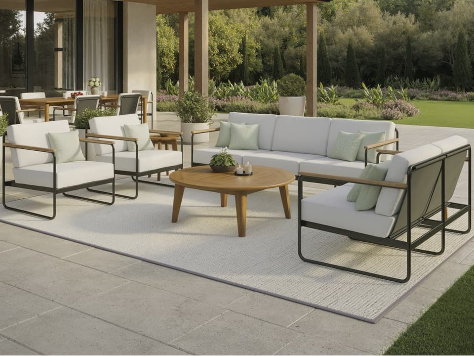 Stratton Aluminum Cushion Lounge Set