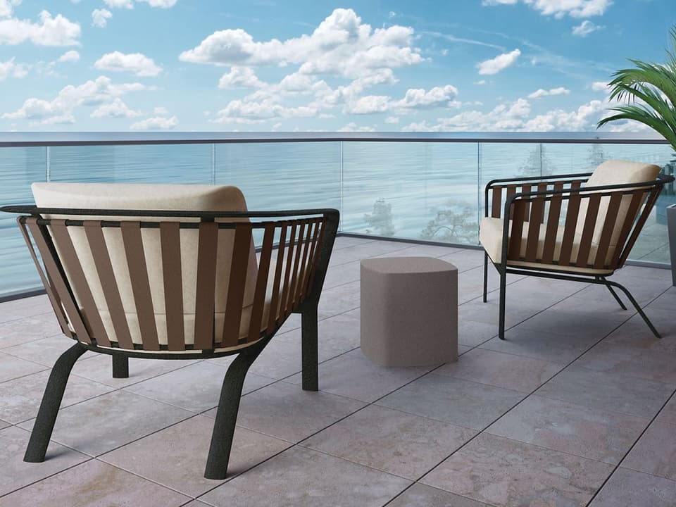 Trelon Cushion Aluminum Outdoor Patio Lounge Set