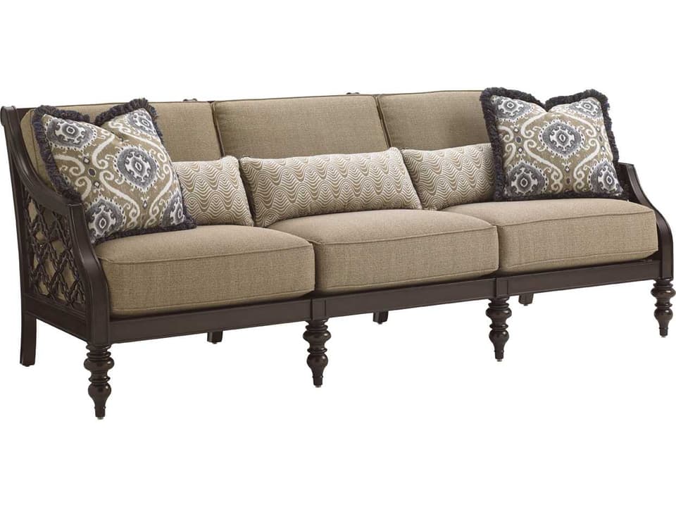 Royal Kahala Black Sands 3-Seat Cast Aluminum Outdoor Sofa