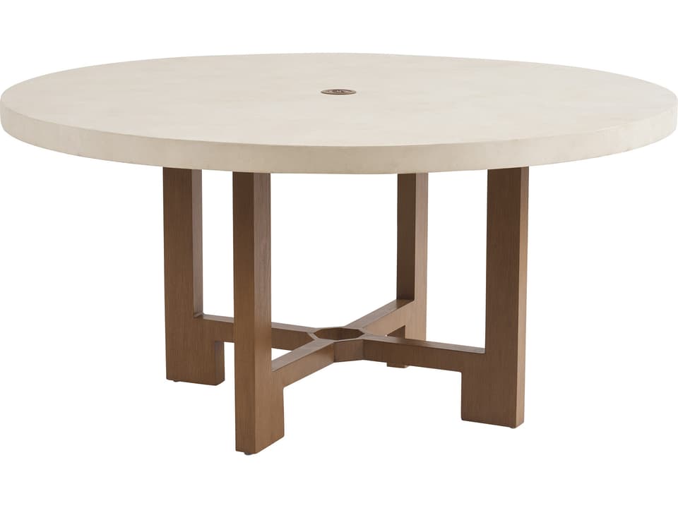 Palm Desert 60-Inch Round Dining Table with Umbrella Hole