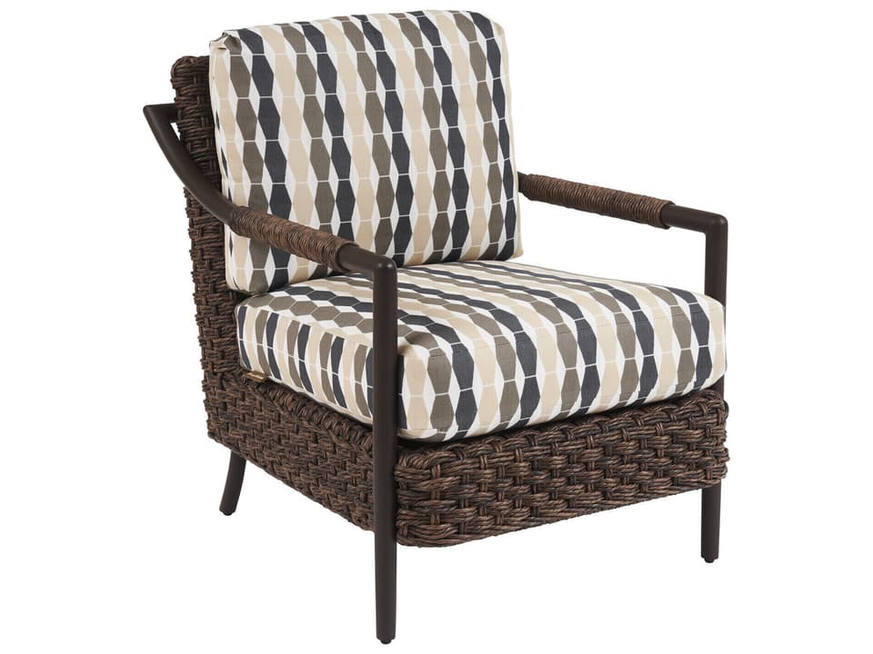 Kilimanjaro Wicker Occasional Lounge Chair in Rich Tobacco