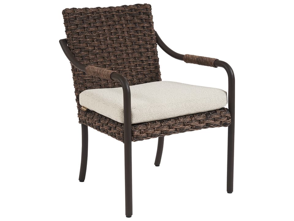 Kilimanjaro Wicker Dining Arm Chair in Rich Tobacco