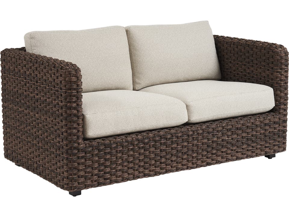 Kilimanjaro 2-Seat All-Weather Wicker Loveseat in Tobacco