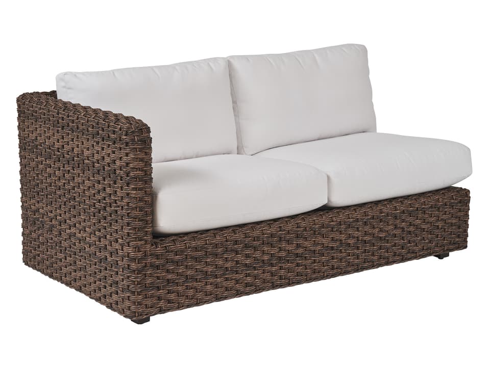 Kilimanjaro Left Arm Facing Loveseat in Rich Tobacco Wicker