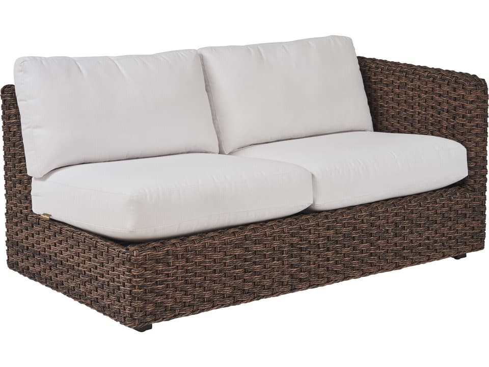 Kilimanjaro Wicker Right Loveseat in Rich Tobacco