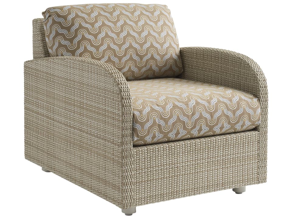 Sand Dune Aluminum and Wicker Lounge Chair