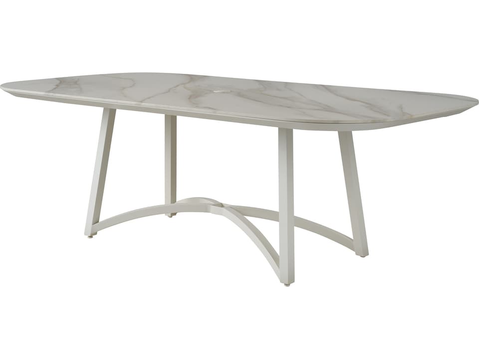 Sand Dune 88-Inch Rectangular Stone Top Dining Table in Ivory