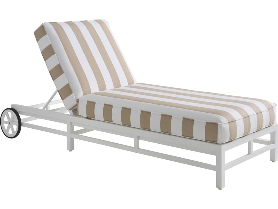 Island Classic Aluminum Adjustable Chaise Lounge in Chalk White