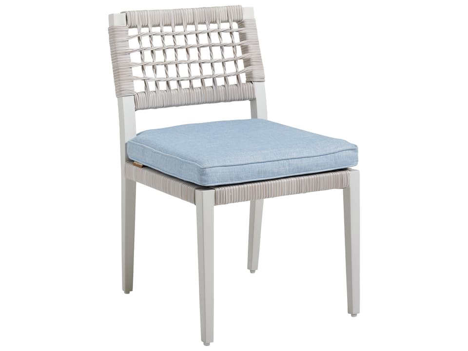 Seabrook Aluminum Wicker Dining Side Chair with Performance Fabric