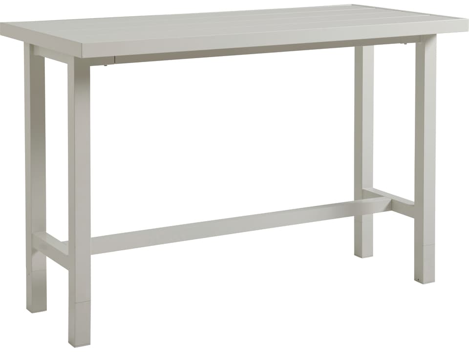 Seabrook Aluminum Rectangular Bistro Table in Oyster White