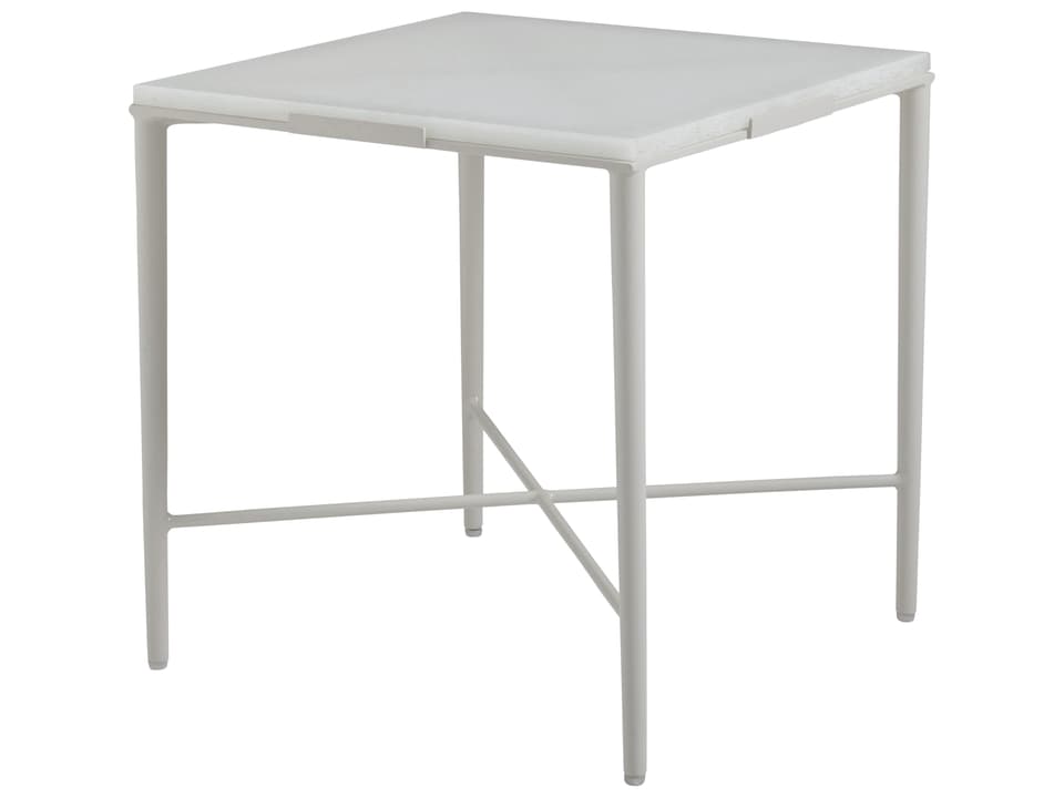 Seabrook Square End Table with Glass Top
