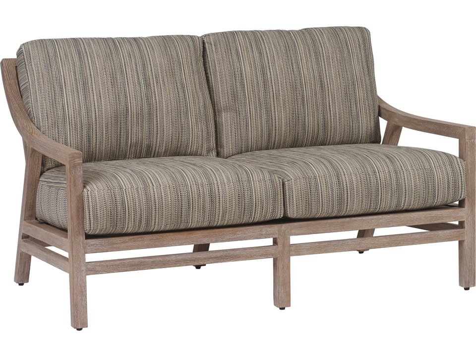 Stillwater Cove Teak Loveseat with Performance Fabric Cushions