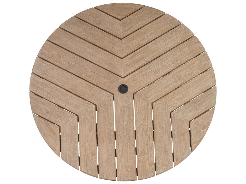 Stillwater Cove 60-Inch Round Teak Dining Table Top with Umbrella Hole