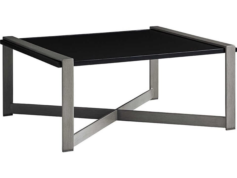Del Mar Rectangular Cocktail Table with Platinum Gray Frame