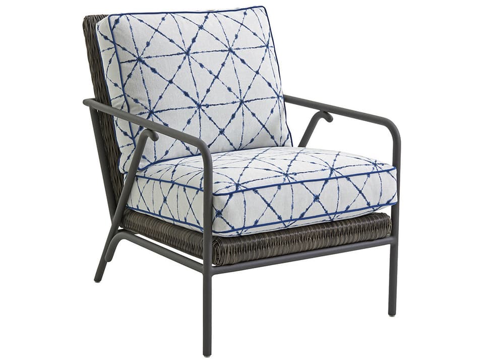 Cypress Point Ocean Terrace Wicker Occasional Chair in Aged Iron