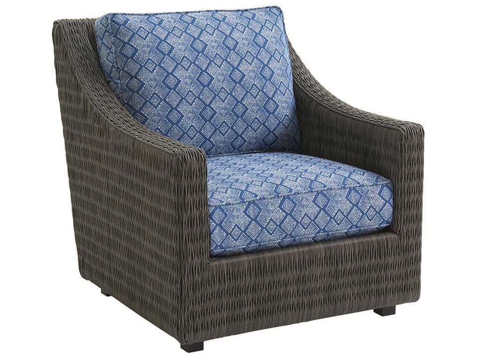 Cypress Point Ocean Terrace Wicker Lounge Chair in Driftwood Gray