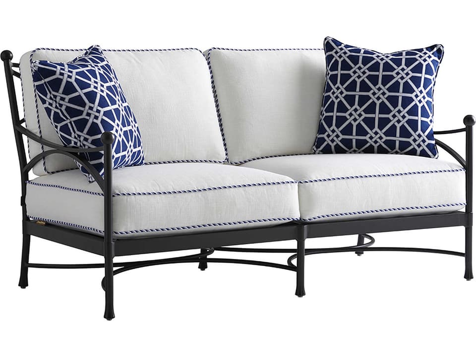 Pavlova Aluminum Loveseat in Graphite