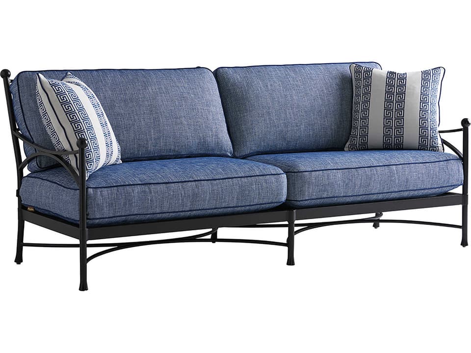 Pavlova 83-Inch Aluminum Sofa in Graphite