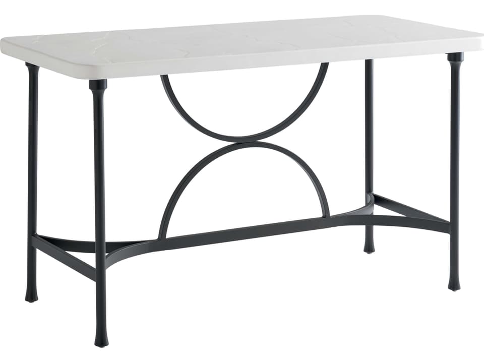 Pavlova 62-Inch Rectangular High Low Aluminum Bar Counter Table in Graphite