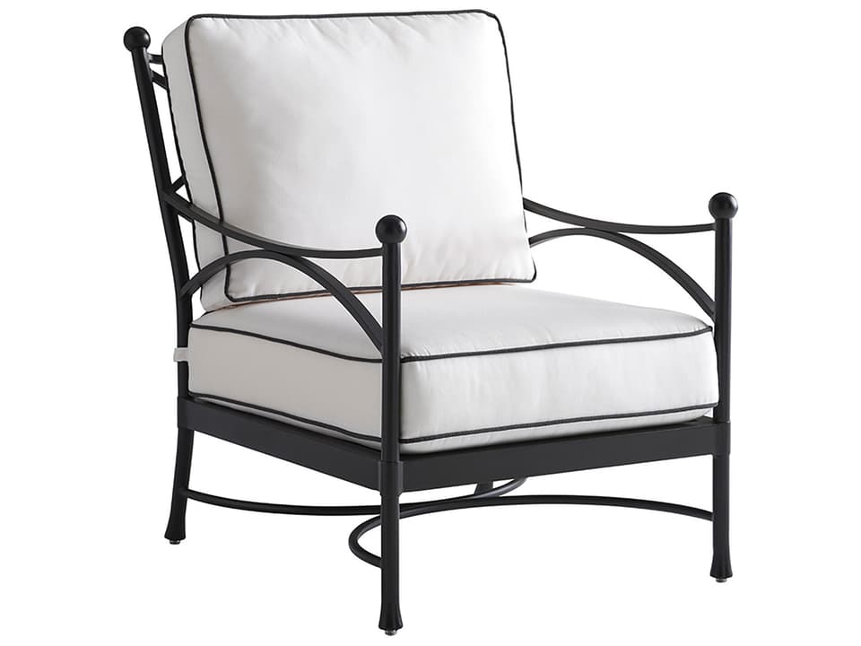 Pavlova Aluminum Lounge Chair with Sunbrella Cushion Set in Graphite
