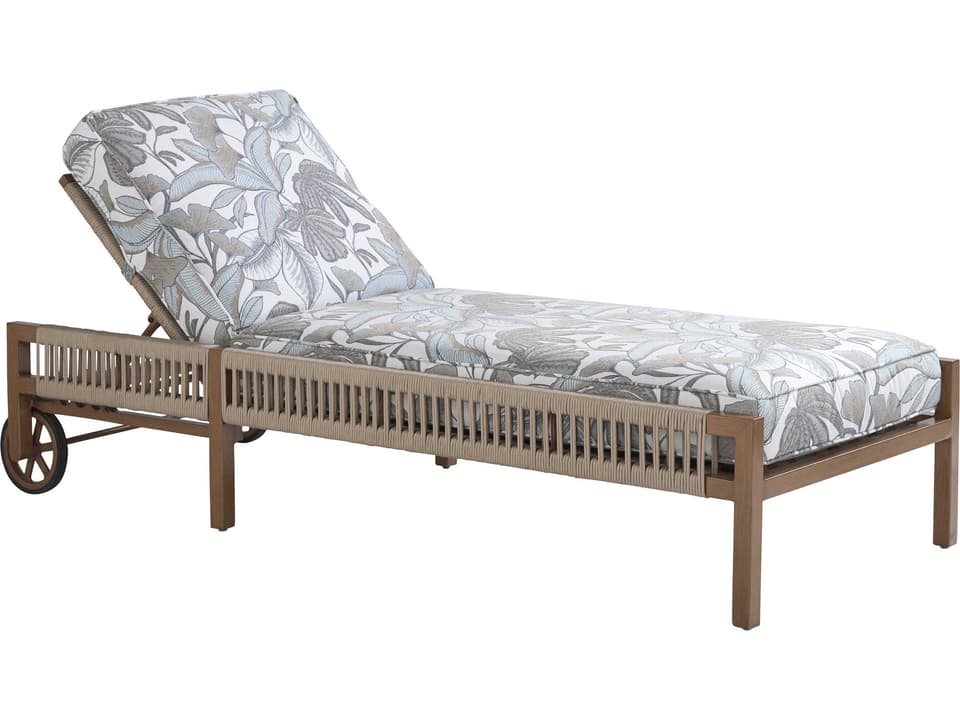 St Tropez Aluminum Chaise Lounge with Cushion Set in English Elm