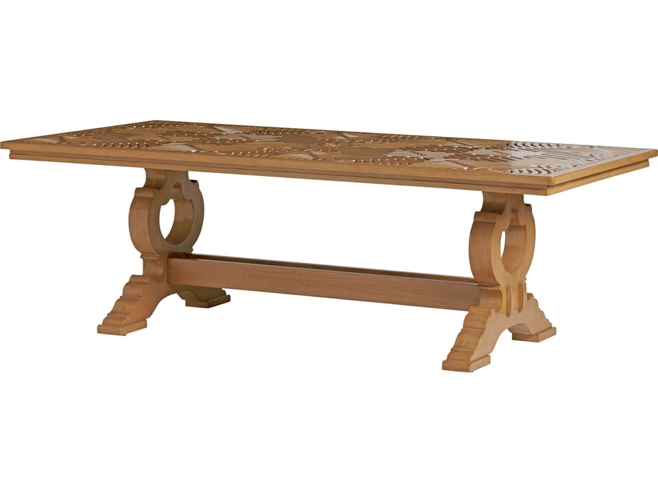 Los Altos Valley View Wood Look Aluminum Rectangular Dining Table