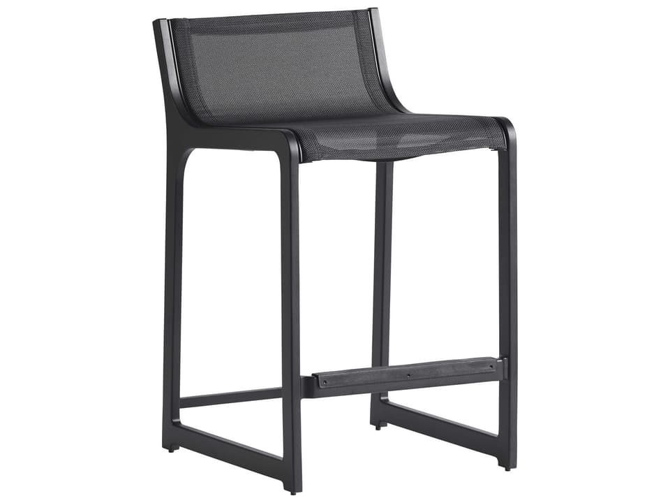 South Beach Aluminum Sling Counter Stool in Dark Graphite