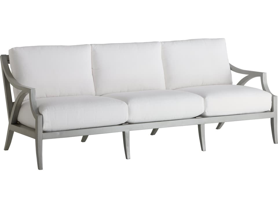 Silver Sands Aluminum Sofa in Oyster Shell