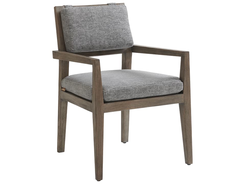 La Jolla Teak Dining Arm Chair with Sunbrella Fabric