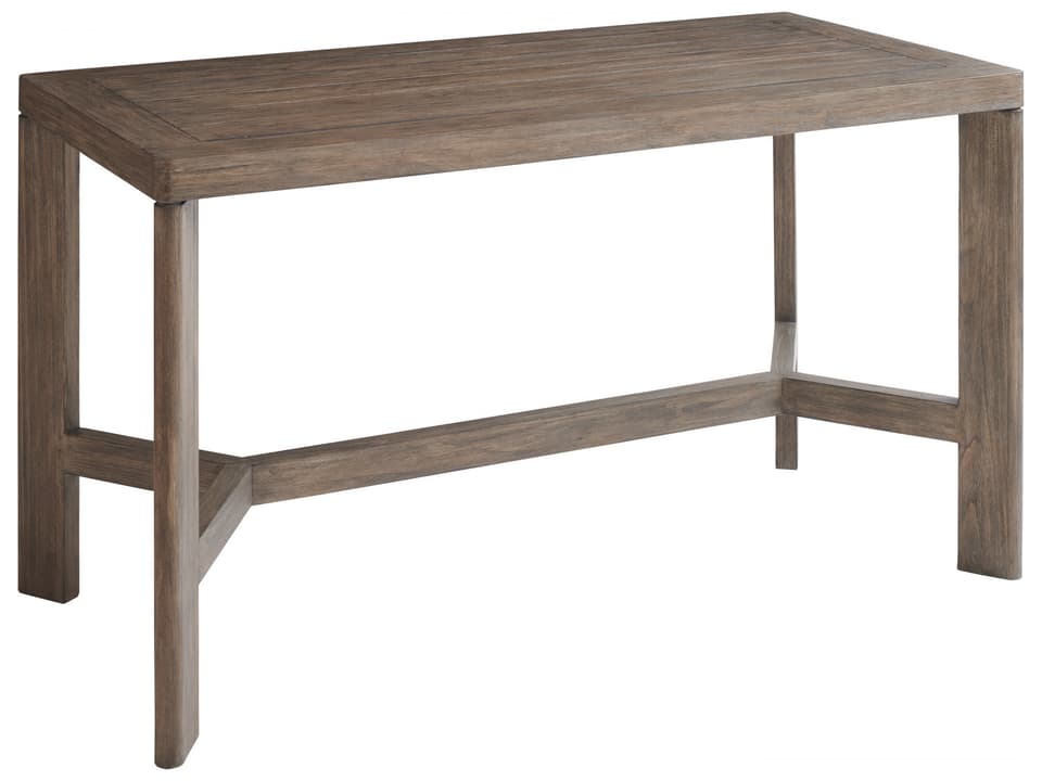La Jolla Teak High Low Bistro Table in Natural Teak
