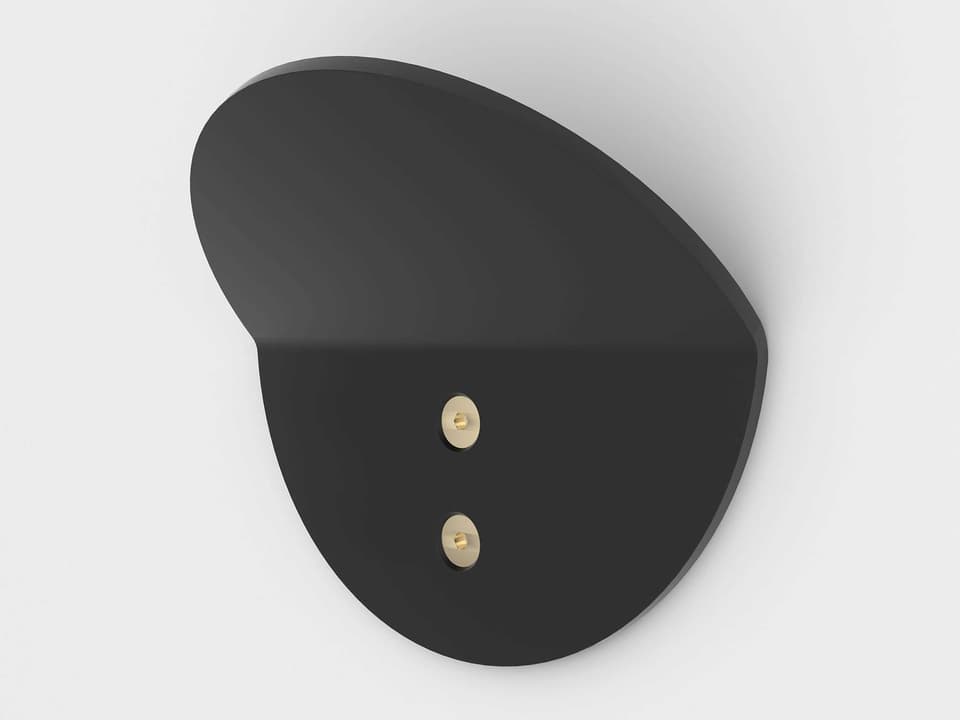 Snoop Powder Coated Steel Wall Hook with Brass Accent