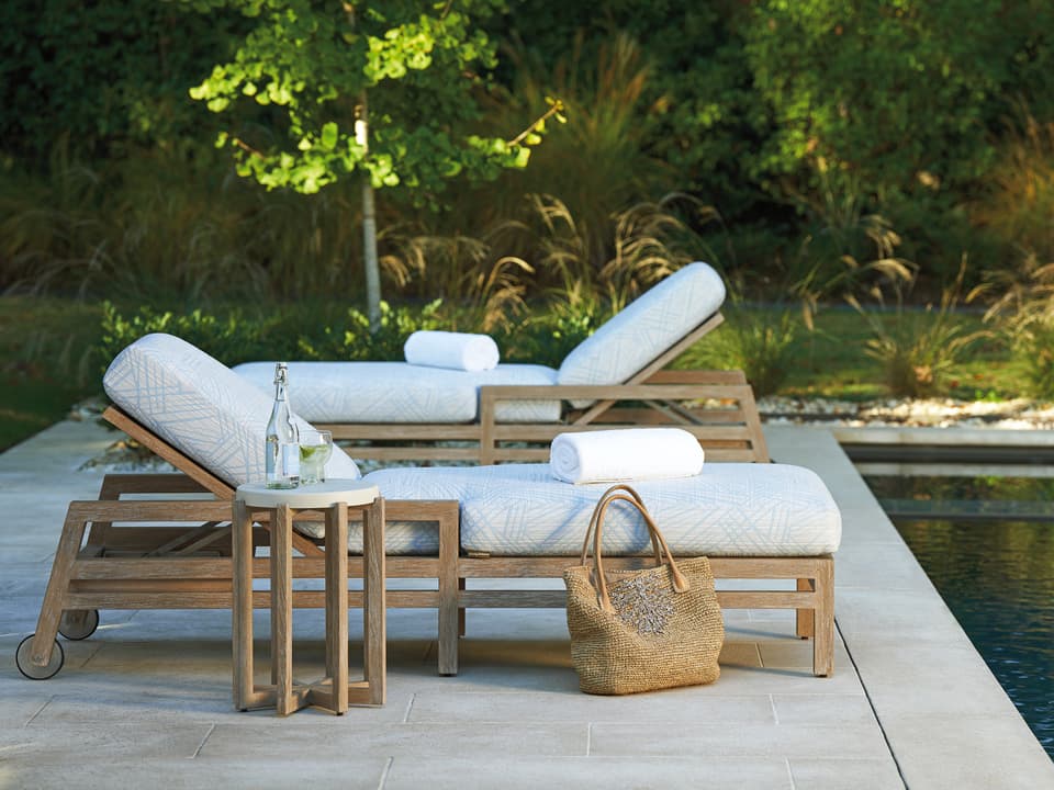 Stillwater Cove Teak Cushion Lounge Set