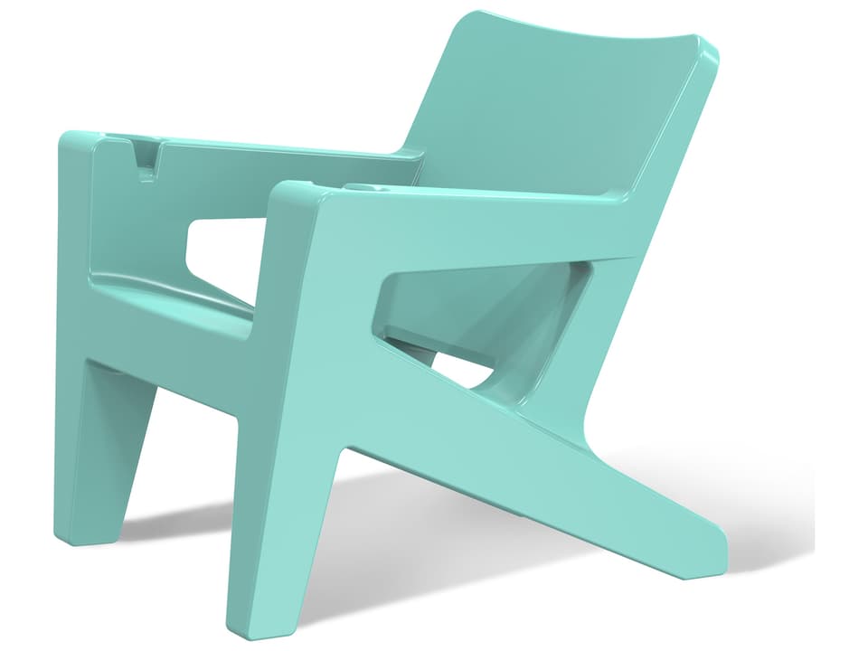 Bask Marine Grade Polyethylene Outdoor Lounge Chair in Seafoam Green