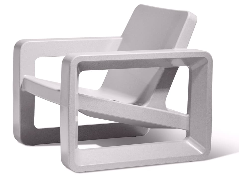 Deck Outdoor Lounge Chair in Sandstone Marine Grade Polyethylene