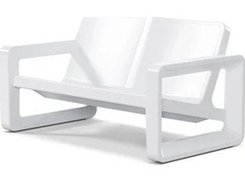 Deck Highcloud White Resin Loveseat