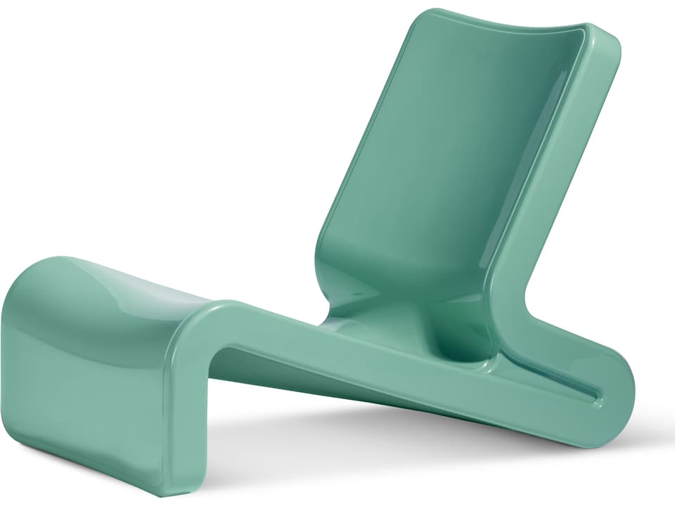 Line Outdoor Lounge Chair in Seafoam Green Marine Grade Polyethylene