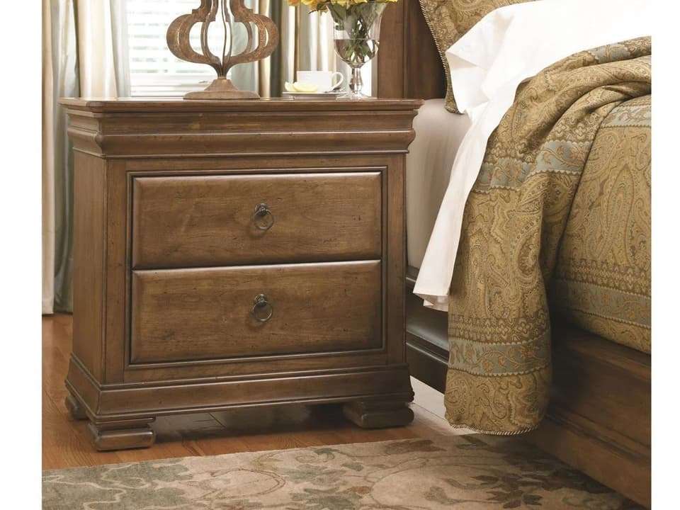 New Lou 3-Drawer Nightstand in Cognac with Power Outlet
