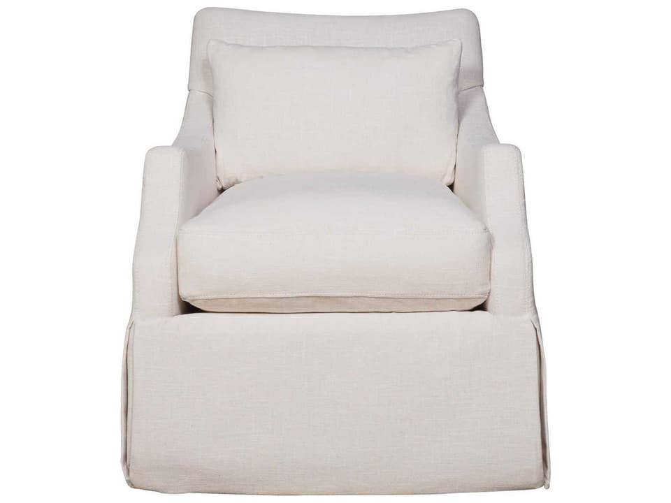 Margaux Swivel Glider Accent Chair in Kasler Cream Fabric