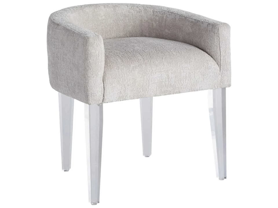 Love Joy Bliss Upholstered Accent Chair with Acrylic Legs in Bubbly Champagne