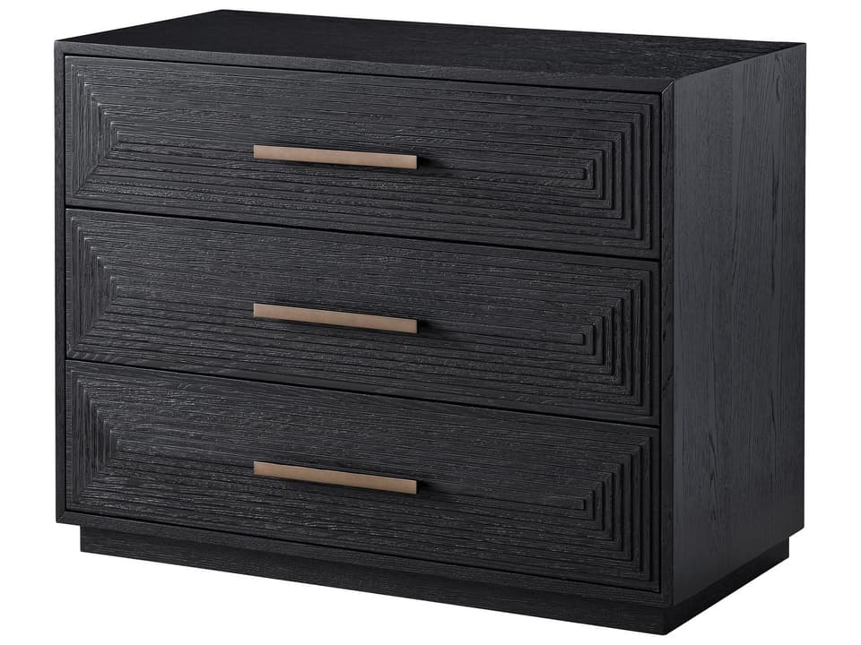 Modern Farmhouse Collins 3-Drawer Chest in Charcoal