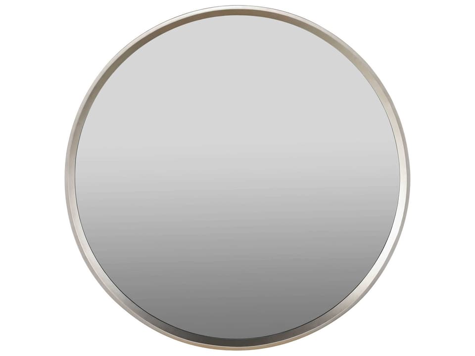 Nomad Round Mirror in Sleek Champagne