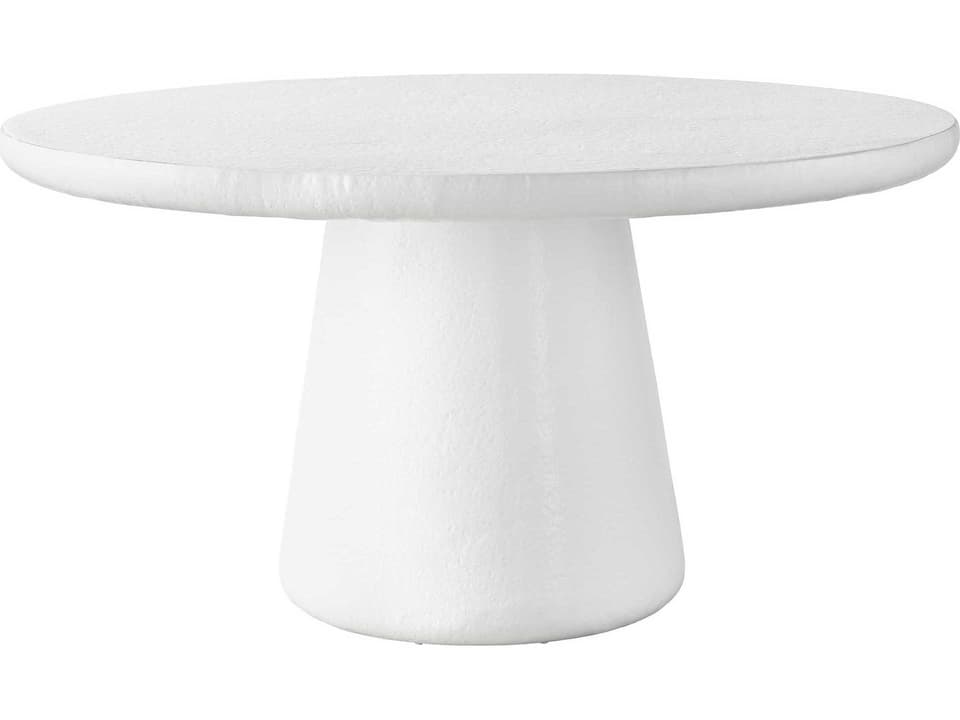 Tranquility Truffle Round Dining Table in Milky Mushroom