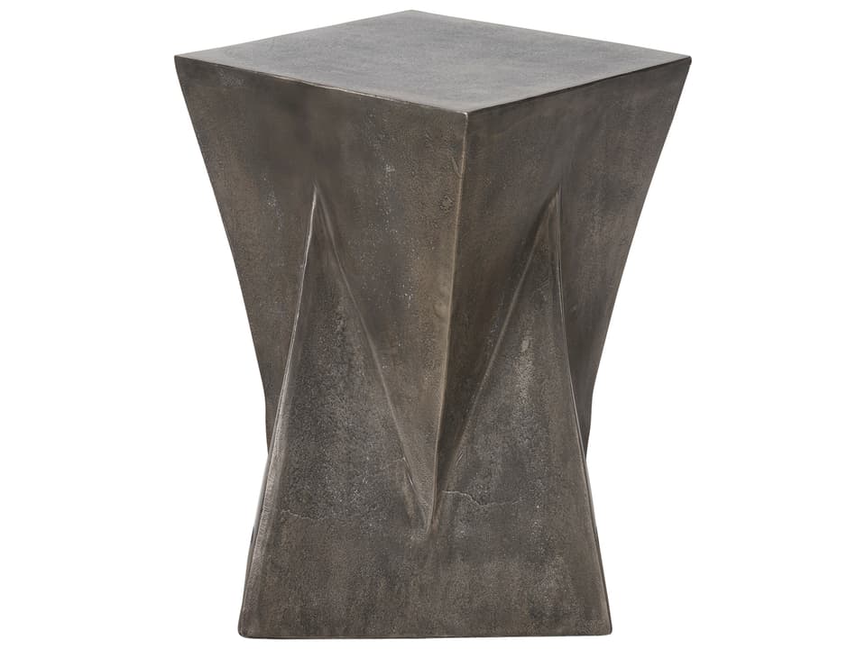 Modern Persephone Side Table in Graphite Aluminum