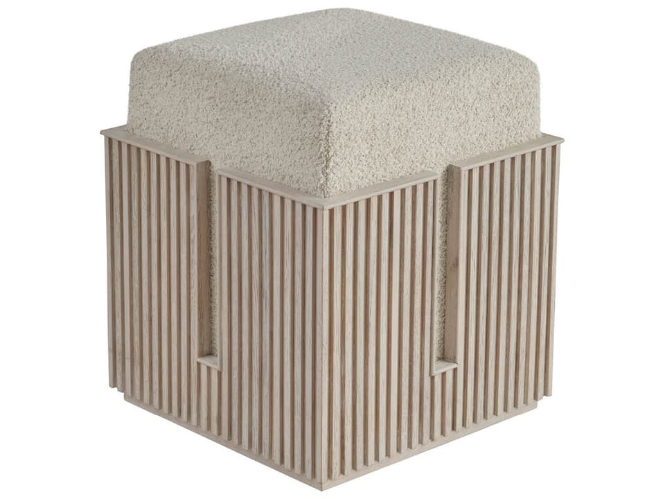 Avaline Oak Upholstered Accent Stool