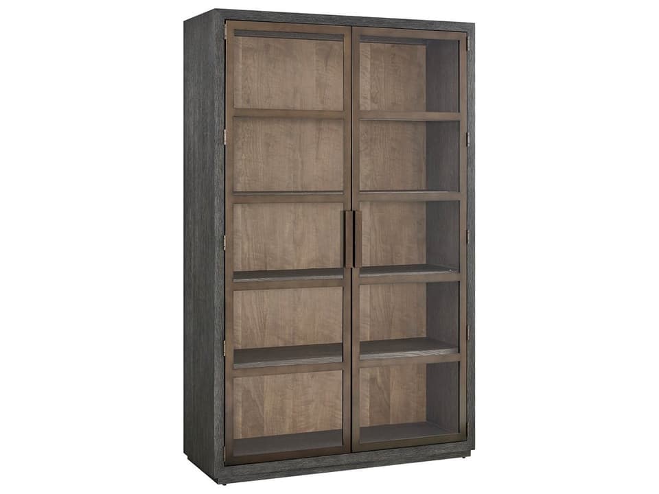 Modern Oak Wood Display Cabinet