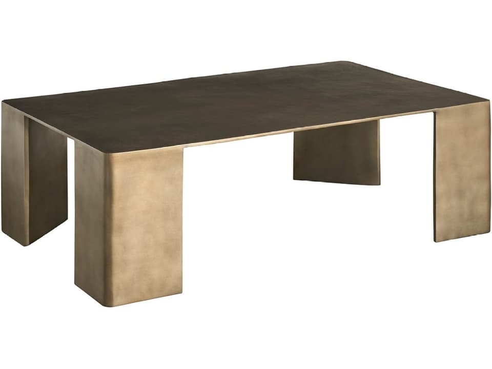 Modern Rectangular Metal Coffee Table